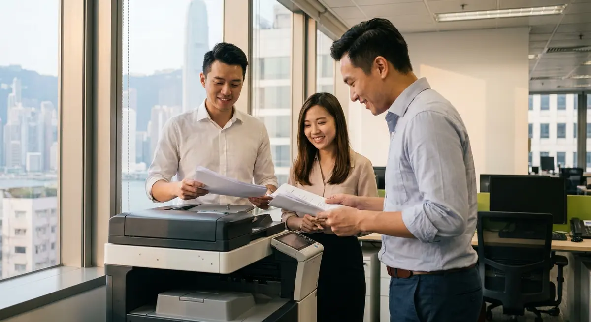 香港辦公室團隊使用打印機